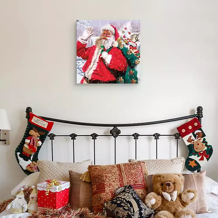 Christmas Art & Wall Decor>Kirklands Home Santa's Toys Canvas Art Print