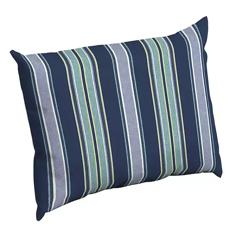 Kirklands Home Sapphire Aurora Stripe Outdoor Lumbar Pillow Hot