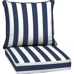 Kirklands Home Sapphire Cabana 2-pc. Outdoor Deep Seat Cushion Blue