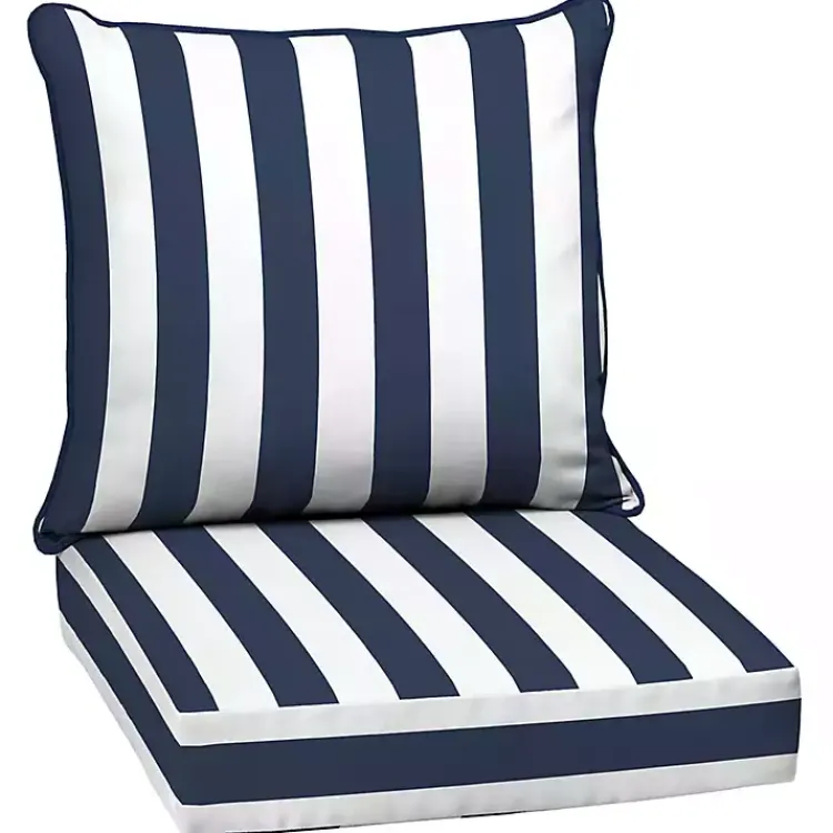 Kirklands Home Sapphire Cabana 2-pc. Outdoor Deep Seat Cushion Blue