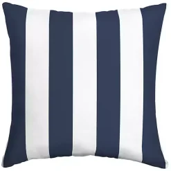 Kirklands Home Sapphire Cabana Stripe Outdoor Pillow Blue Clearance