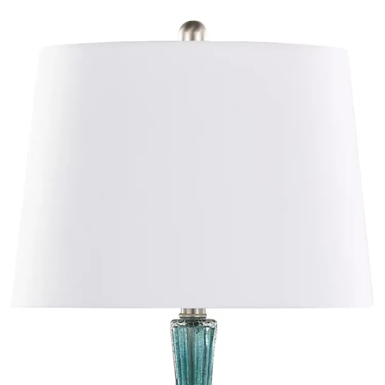 Kirklands Home Sapphire Crackle Glass Table Lamps, Set of 2 White Online