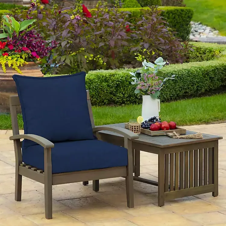 Kirklands Home Sapphire Texture Outdoor Deep Seat Cushions Blue Clearance