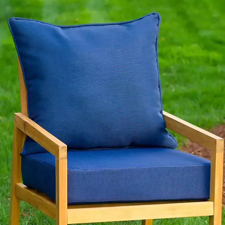 Kirklands Home Sapphire Texture Outdoor Deep Seat Cushions Blue Clearance