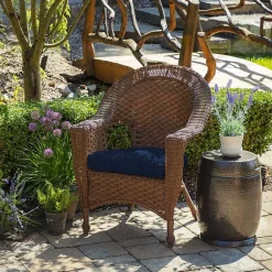 Kirklands Home Sapphire Texture 2-pc. Outdoor Wicker Cushion Set Blue Sale