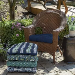 Kirklands Home Sapphire Texture 2-pc. Outdoor Wicker Cushion Set Blue Sale