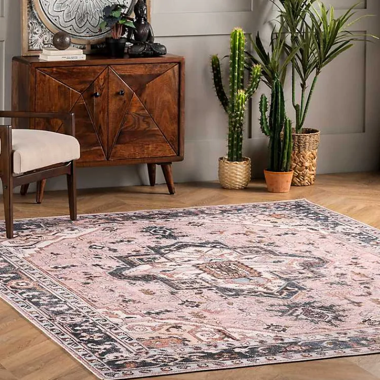 Kirklands Home Sasha Medallion Washable Area Rug, 4x6 Best
