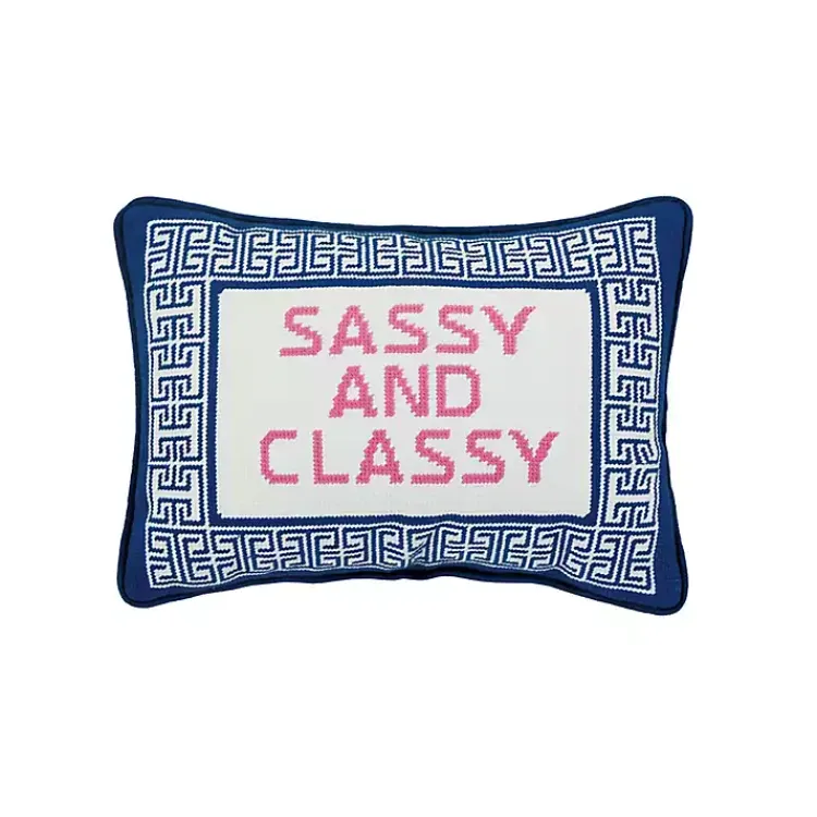 Pillows>Kirklands Home Sassy and Classy Needlepoint Throw Pillow