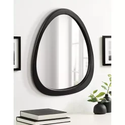 Kirklands Home Satin Black Asymmetrical Wall Mirror Discount