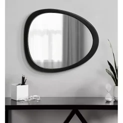 Kirklands Home Satin Black Asymmetrical Wall Mirror Discount