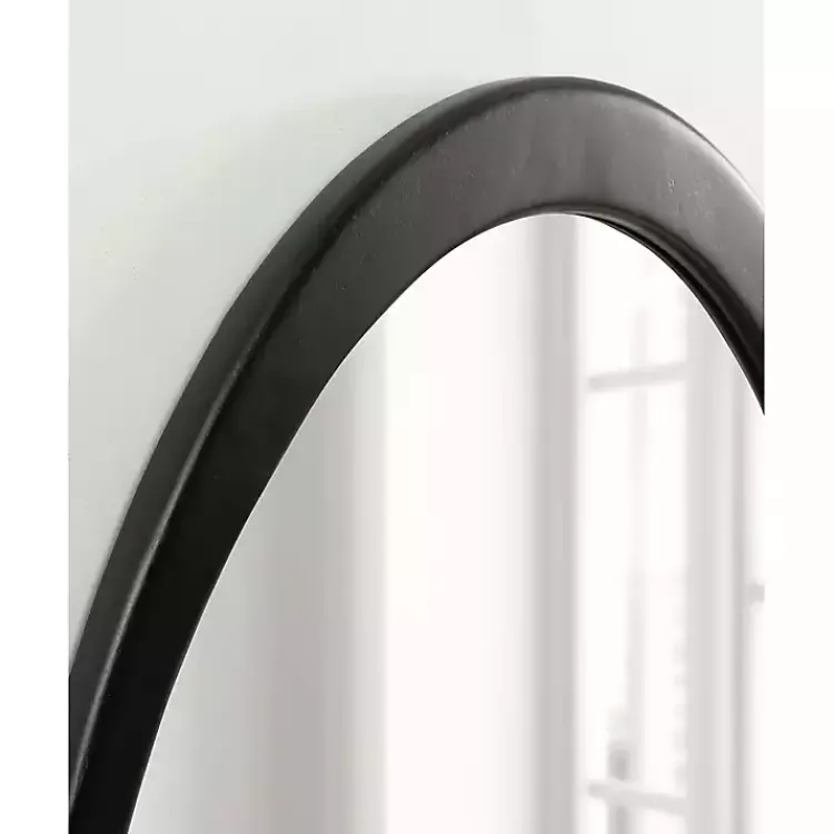 Kirklands Home Satin Black Asymmetrical Wall Mirror Discount