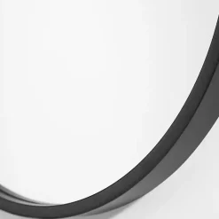 Kirklands Home Satin Iron Oval Framed Wall Mirror Black Best