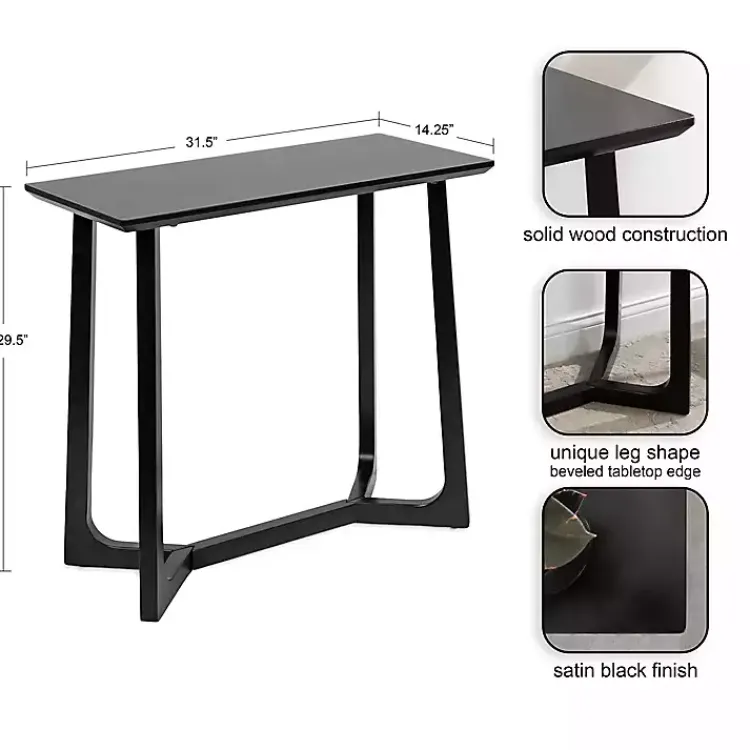 Kirklands Home Satin Olivia Console Table Black Hot