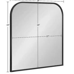 Kirklands Home Satin Wide Arch Wall Mirror Black Online