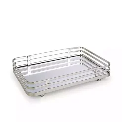 Kirklands Home Satin Nickel Mirrored Vanity Tray Silver Discount
