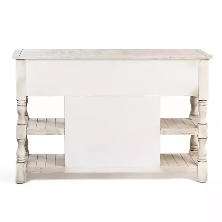 Kirklands Home Savannah Cream Distressed Cabinet Ivory Best