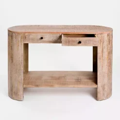 Kirklands Home Sawmark 2-Drawer Console Table Brown Hot