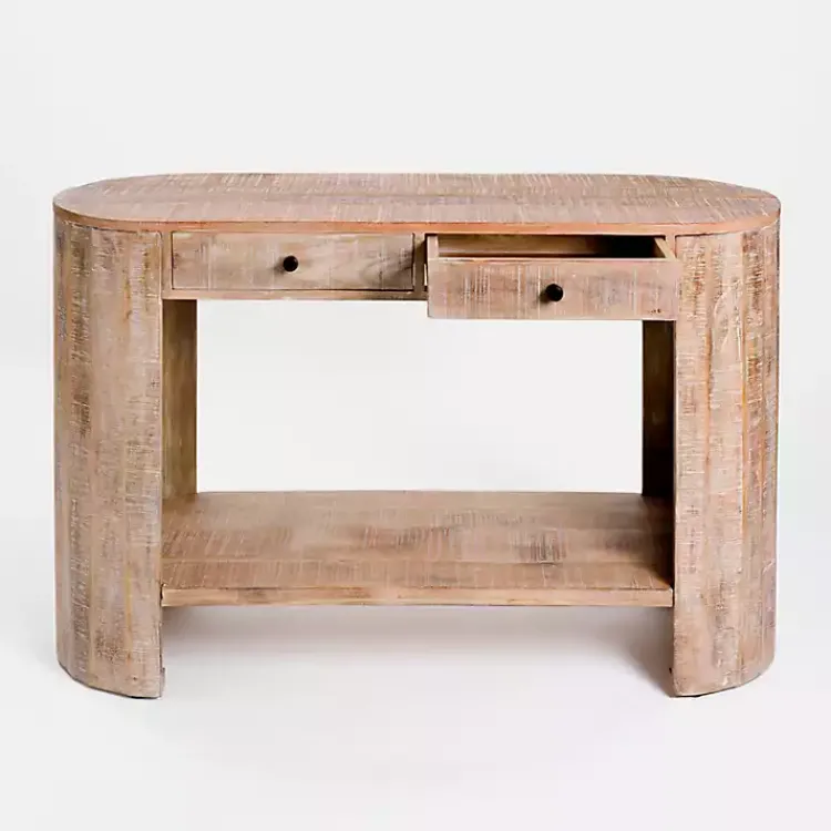 Kirklands Home Sawmark 2-Drawer Console Table Brown Hot