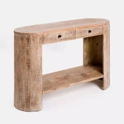 Kirklands Home Sawmark 2-Drawer Console Table Brown Hot