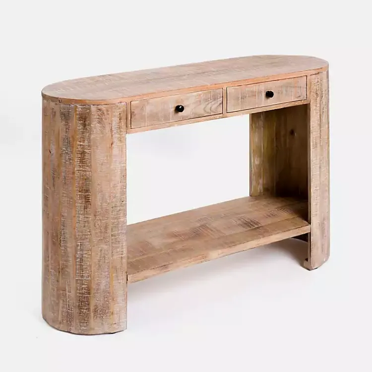 Kirklands Home Sawmark 2-Drawer Console Table Brown Hot