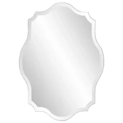 Kirklands Home Scalloped Rectangular Frameless Wall Mirror Hot