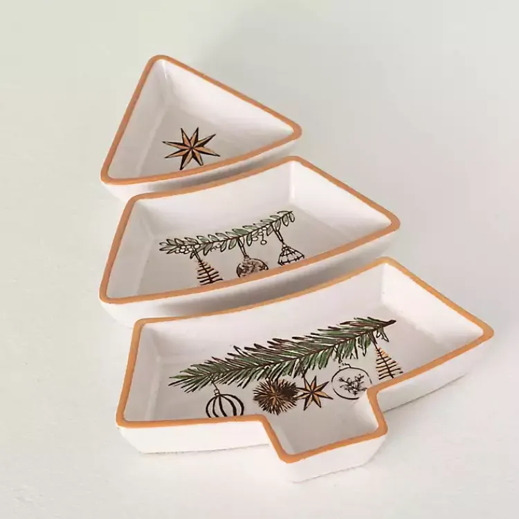 Christmas Dining & Entertaining>Kirklands Home Scandi Christmas Tree 3-pc. Serving Platter Set