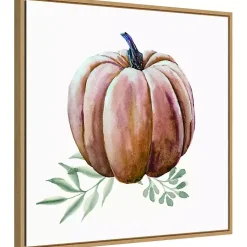 Fall>Kirklands Home Scenic Pumpkin Watercolor Framed Wall Art