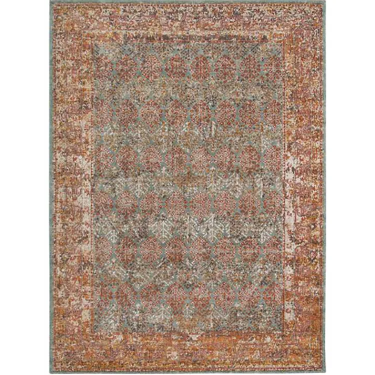 Kirklands Home Sea Blue Eaton Transitional Area Rug, 6x8