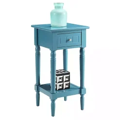 Kirklands Home Sea French Country Square Accent Table Blue Sale