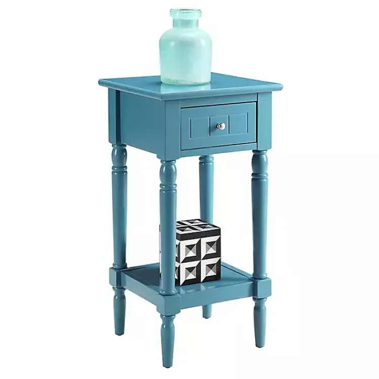 Kirklands Home Sea French Country Square Accent Table Blue Sale
