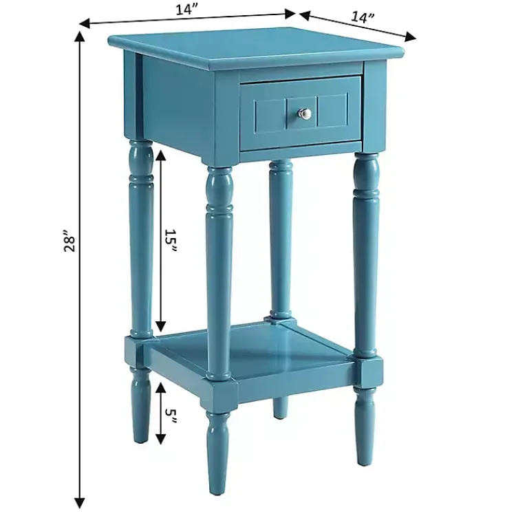Kirklands Home Sea French Country Square Accent Table Blue Sale