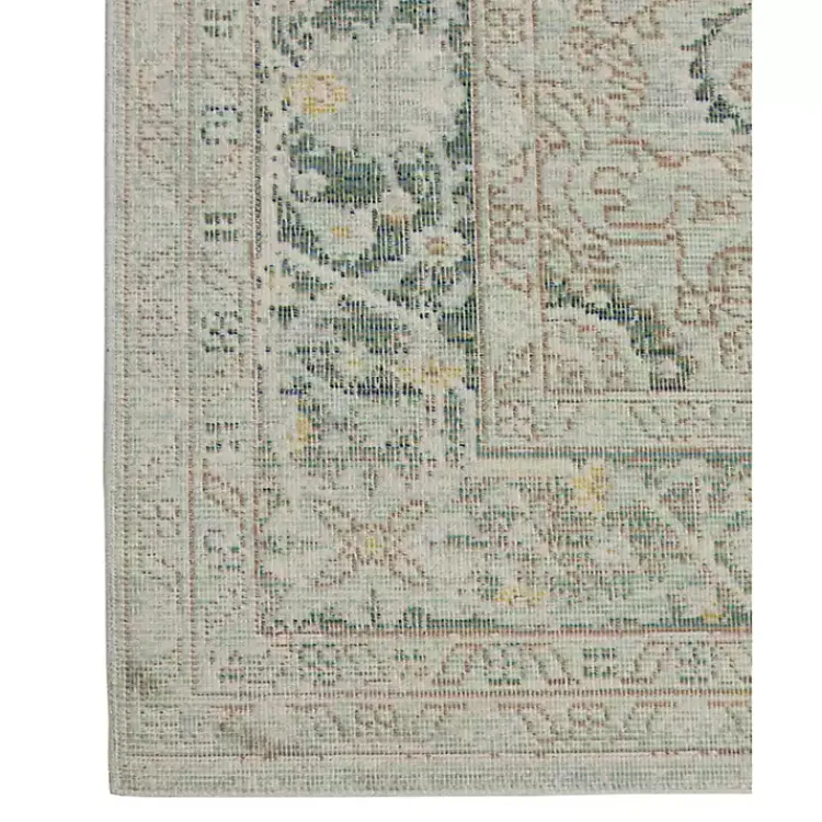 Kirklands Home Sea Vintage Medallion Area Rug, 2x3 Green New