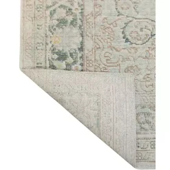 Kirklands Home Sea Vintage Medallion Area Rug, 5x7 Green Clearance