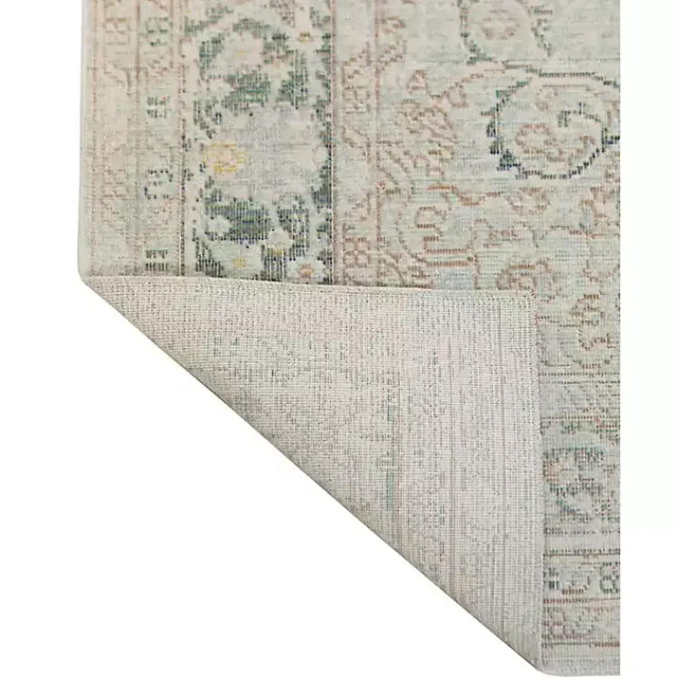 Kirklands Home Sea Vintage Medallion Area Rug, 5x7 Green Clearance