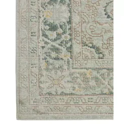 Kirklands Home Sea Vintage Medallion Area Rug, 5x7 Green Clearance