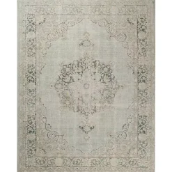 Kirklands Home Sea Vintage Medallion Area Rug, 7x10 Green Clearance