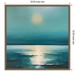 Kirklands Home Sea Sunrise Framed Canvas Art Print New