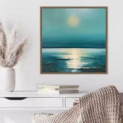 Kirklands Home Sea Sunrise Framed Canvas Art Print New