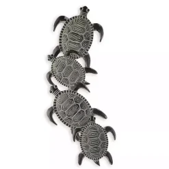 Kirklands Home Sea Turtle Metal Plaque Black New