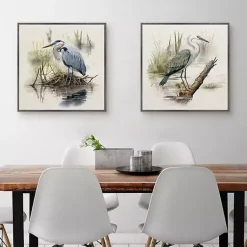 Kirklands Home Seabird Portrait Framed Canvas Prints, Set of 2 Multi Online