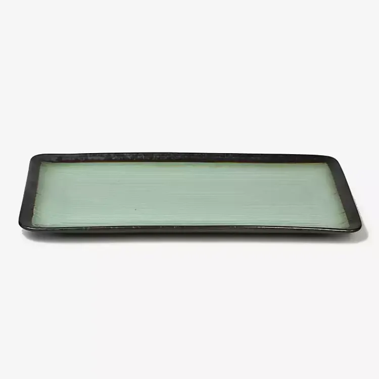 Kirklands Home Seafoam and Onyx Rectangular Serving Platter Online