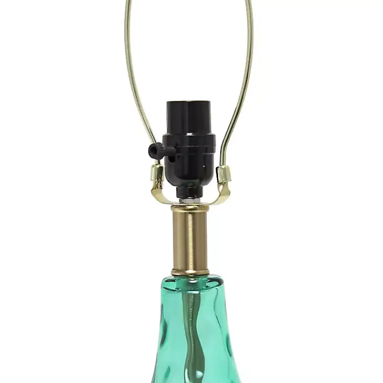 Kirklands Home Seafoam Dimpled Glass Teardrop Table Lamp Blue Online