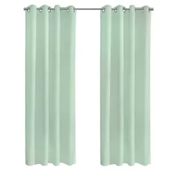 Kirklands Home Seafoam Boucle Sheer Curtain Panel, 108 in. Green Sale