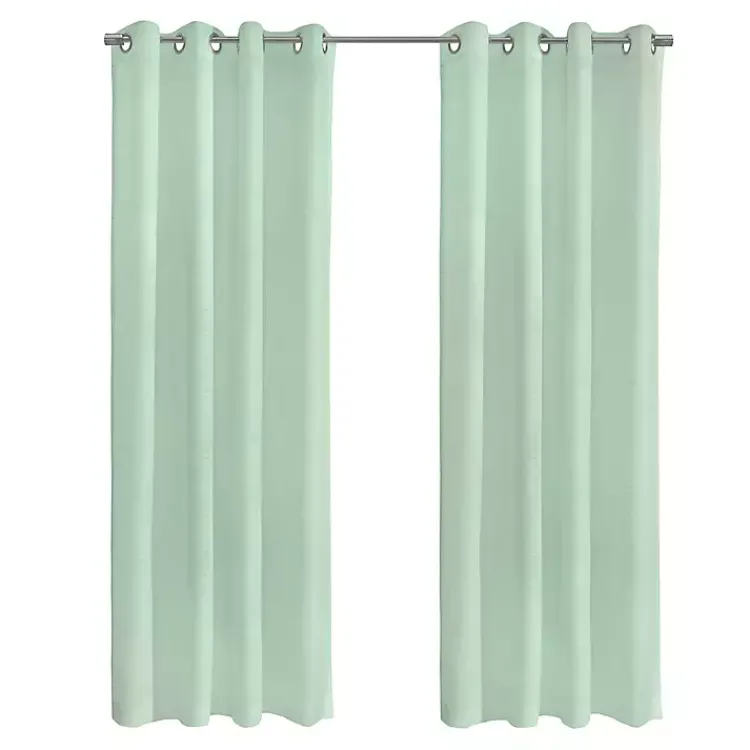 Kirklands Home Seafoam Boucle Sheer Curtain Panel, 108 in. Green Sale