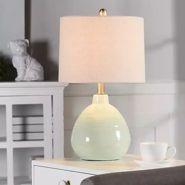 Kirklands Home Seafoam Mint Green Ceramic Table Lamp Tan Online