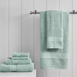 Kirklands Home Seafoam Organic Cotton 6-pc. Towel Set Blue Clearance