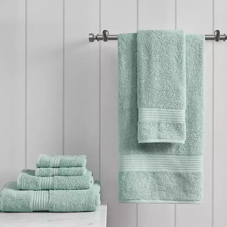 Kirklands Home Seafoam Organic Cotton 6-pc. Towel Set Blue Clearance