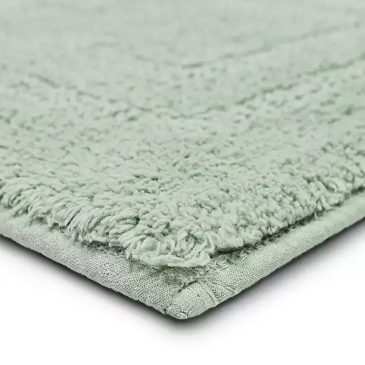 Kirklands Home Seaglass Reversible Cotton Bath Mat, 45 in. Green Hot