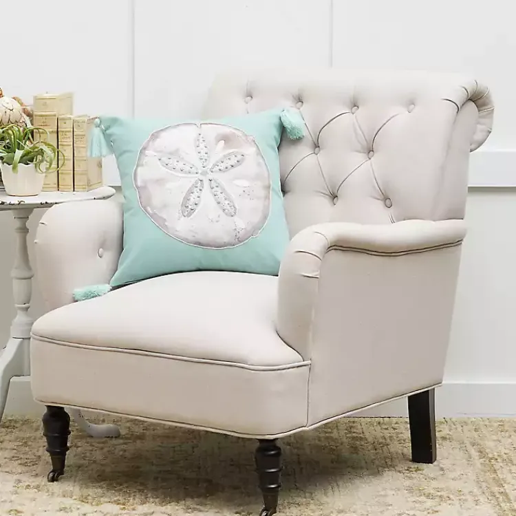 Pillows>Kirklands Home Seaglass Sand Dollar Pillow