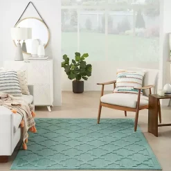 Kirklands Home Seaglass Trellis Outdoor Area Rug, 5x7 Clearance